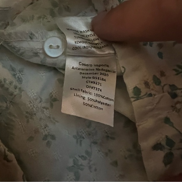 Cotton Flower Print Cottage EdgeHill Collection 6 months girl dress - Picture 6 of 9